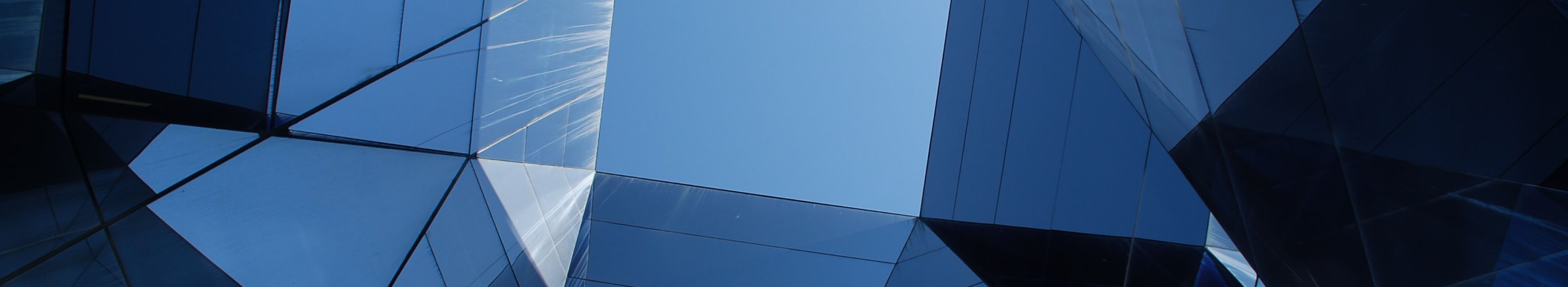 Blue glass building abstract